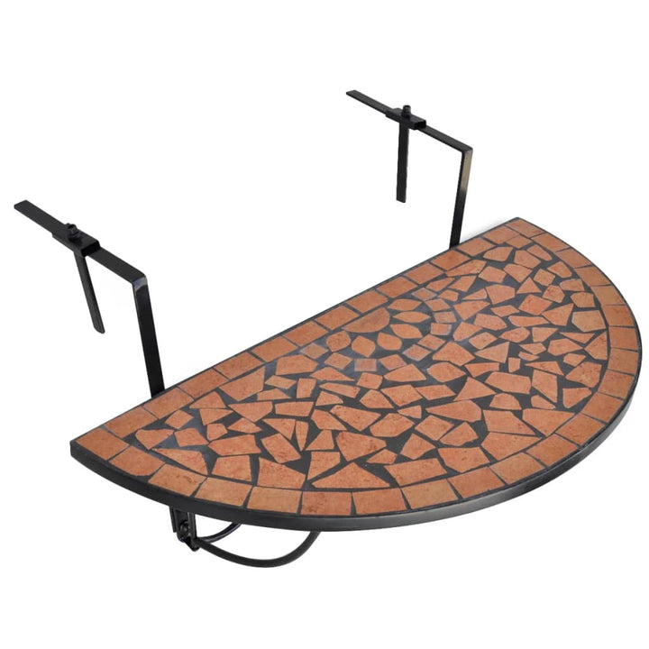 Hängande Balkongbord Terrakotta Och Mosaik