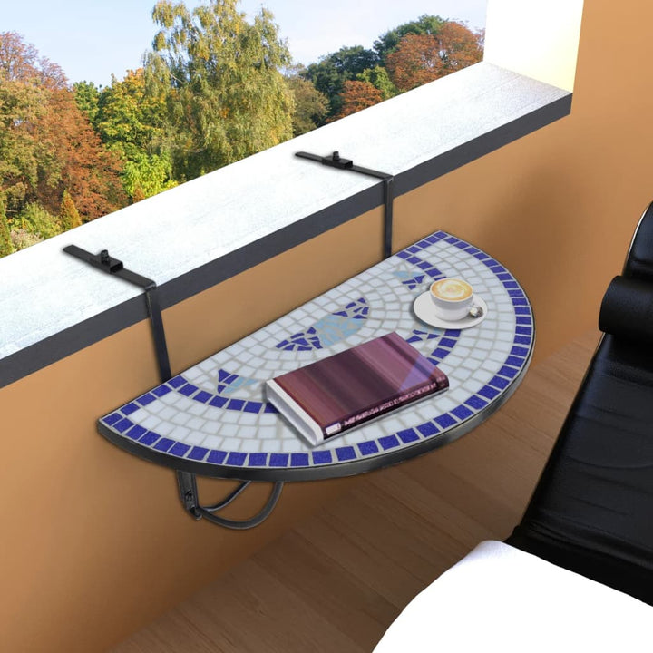 Hängande Balkongbord Terrakotta Och Mosaik