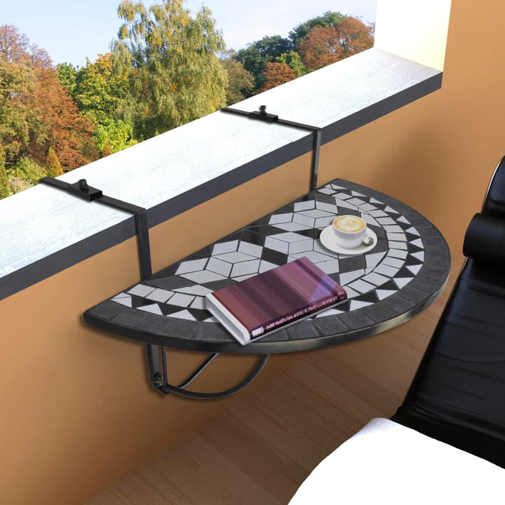 Hängande Balkongbord Terrakotta Och Mosaik