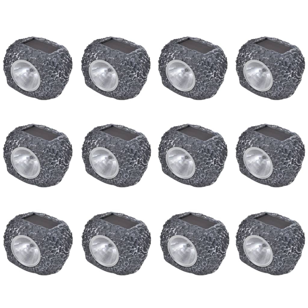 Soldrivna Led-Spotlight 12 St Stenformade
