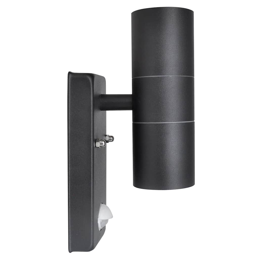 Led Vägglampa Rostfritt Stål Cylinderformad Med Sensor