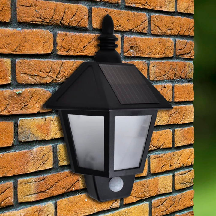 Soldriven Vägglampa Med Rörelsesensor 2 St