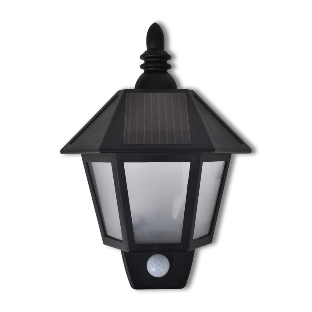 Soldriven Vägglampa Med Rörelsesensor 2 St