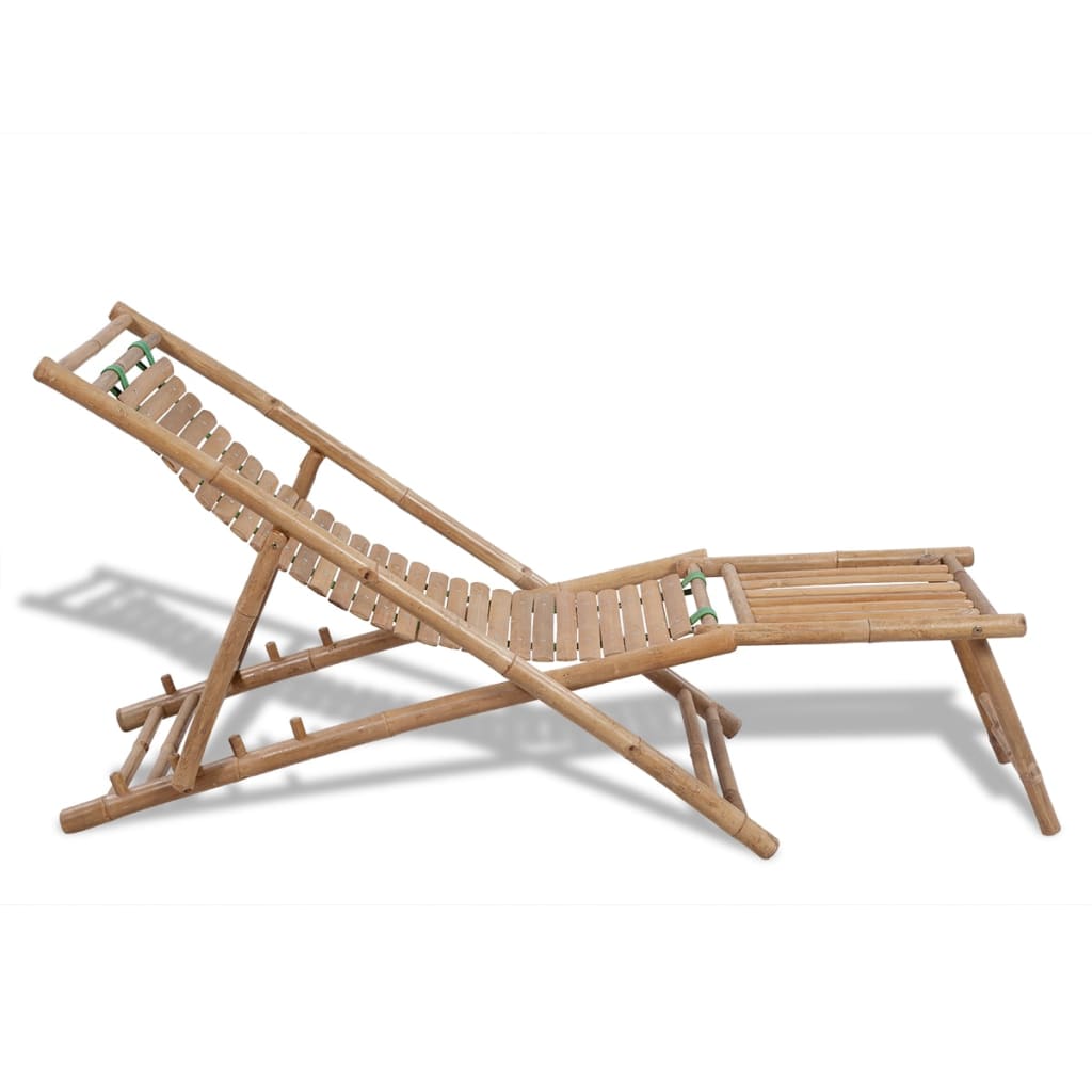 Solstol Med Fotstöd Bambu