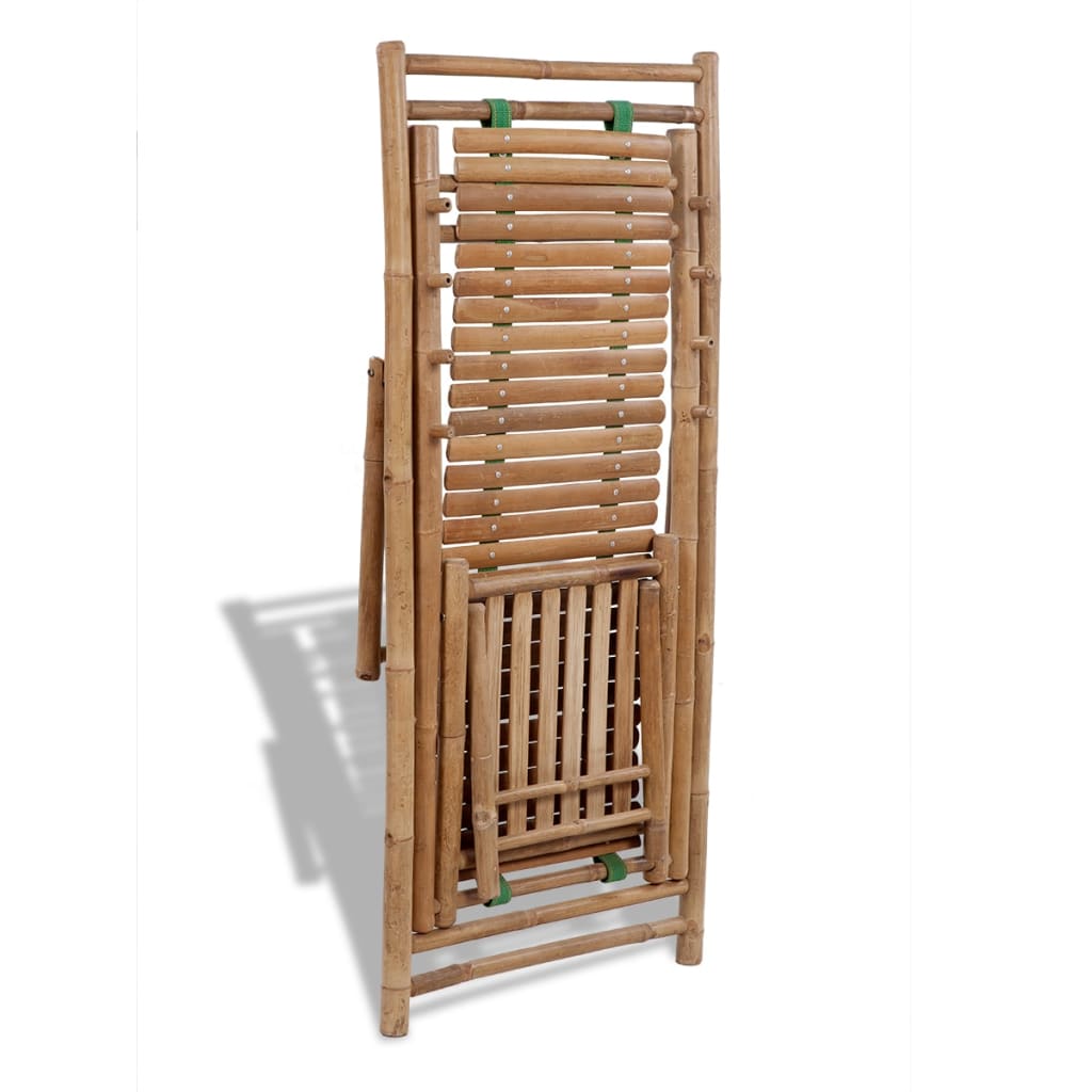 Solstol Med Fotstöd Bambu