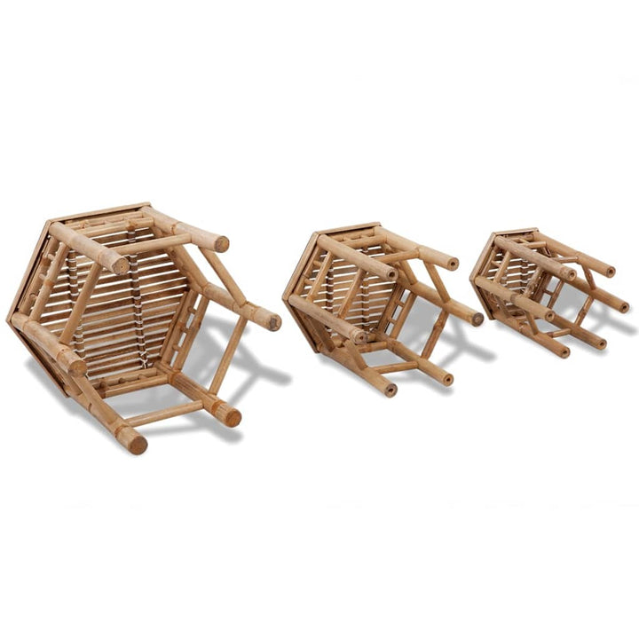 Trädgårdspallar 3 St Bambu