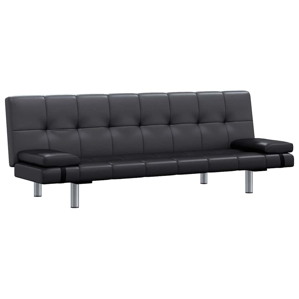Bäddsoffa Med Två Kuddar Konstläder Justerbar