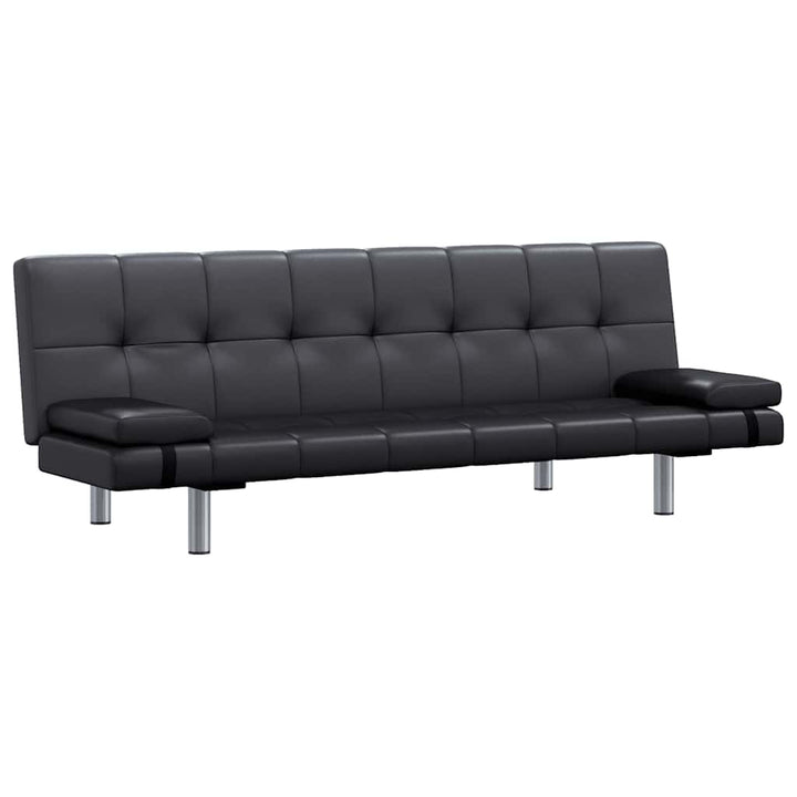 Bäddsoffa Med Två Kuddar Konstläder Justerbar