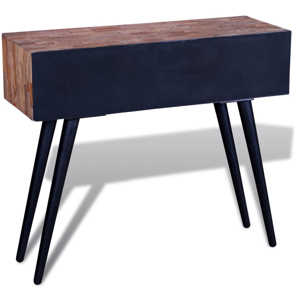 Konsolbord Med 3 Lådor Återvunnen Teak