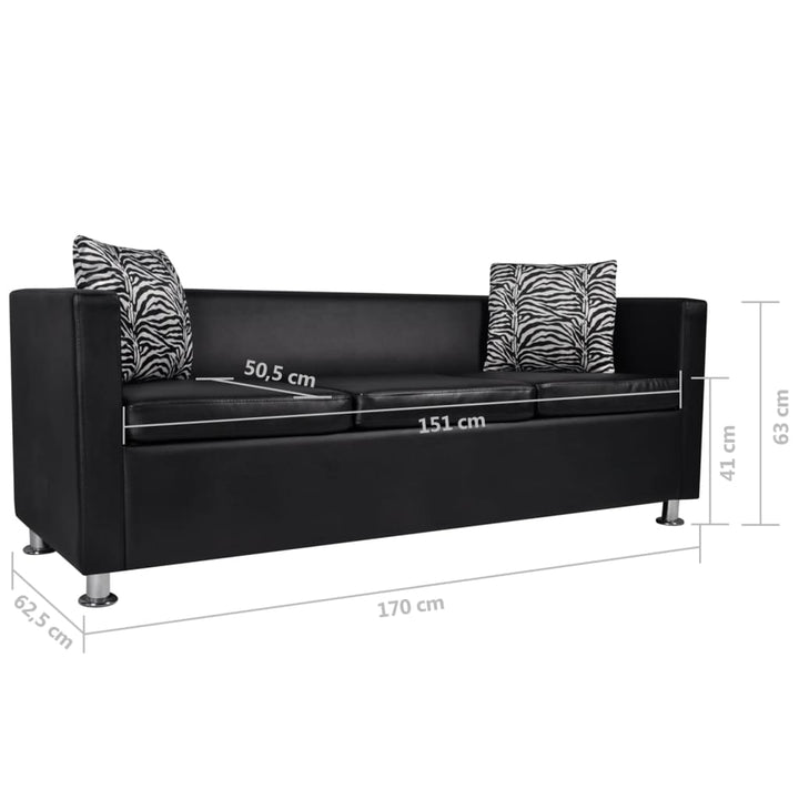 Soffa 3-Sits Konstläder