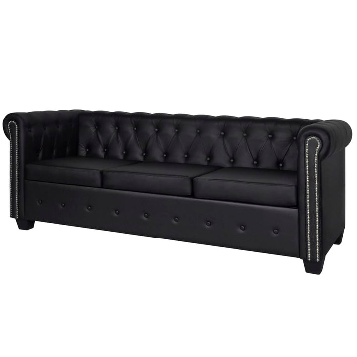 Chesterfield 3-Sits Konstläder