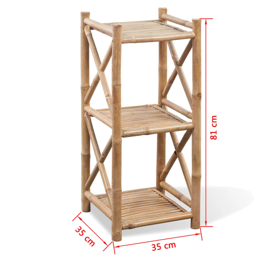 Hylla Med 3 Nivåer Bambu