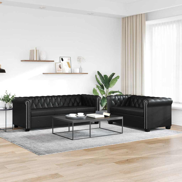 Chesterfield 3-Sits Konstläder