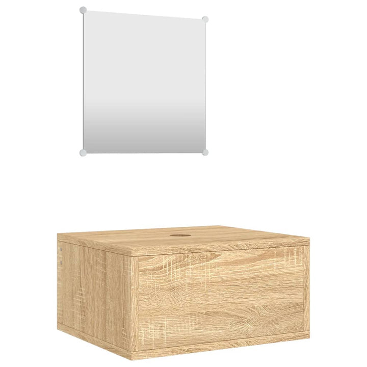 Badrumsmöbler Set 2 Delar Konstruerat Trä