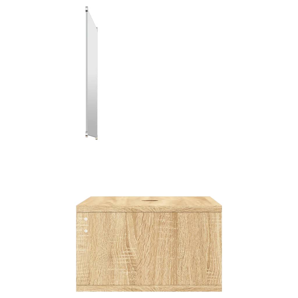 Badrumsmöbler Set 2 Delar Konstruerat Trä