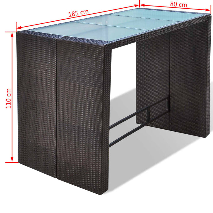 Trädgårdsbar Med Dynor 7 Delar Konstrotting