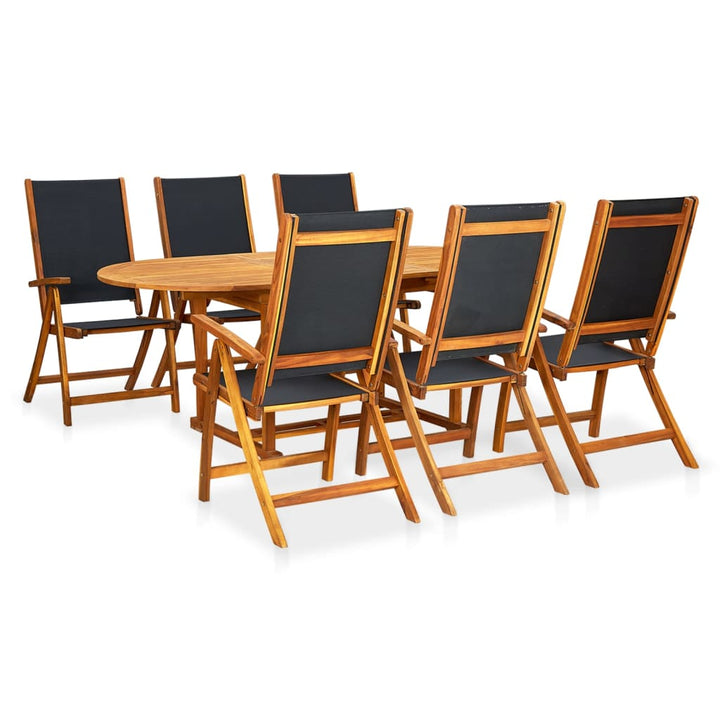 Trädgårdsmöbelset 7 Delar Akaciaträ