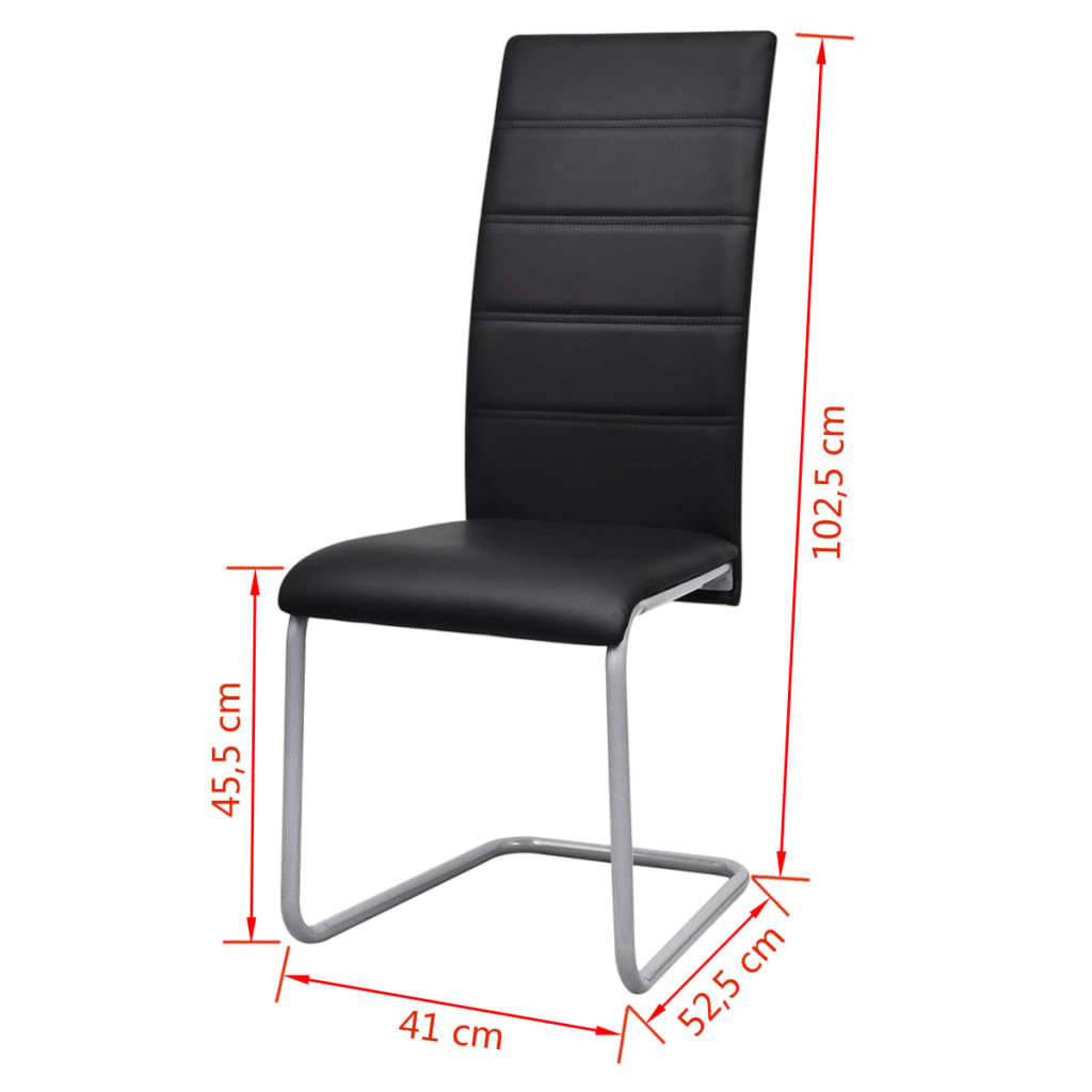 Fribärande Matstolar 6 St Konstläder
