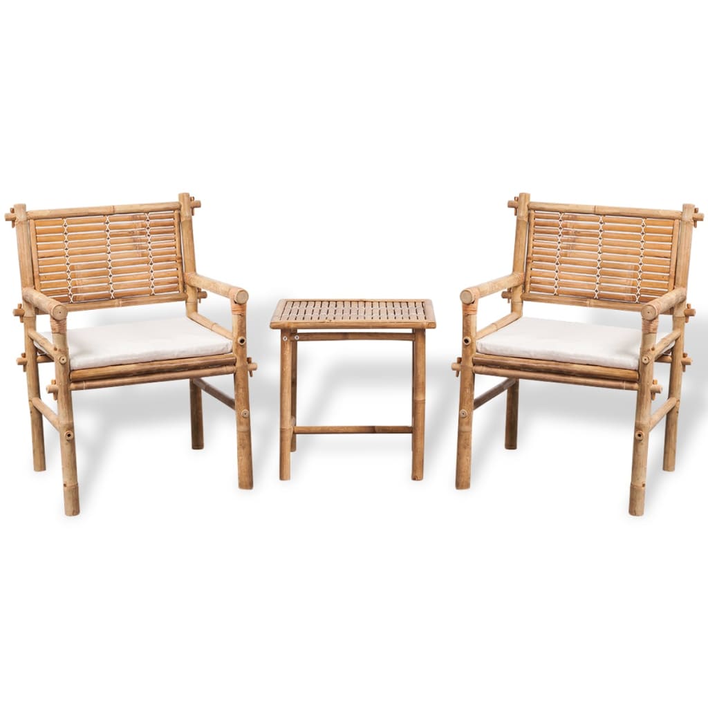 Caféset Med Dynor 3 Delar Bambu