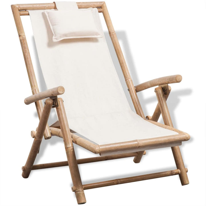 Reclinerstol Bambu Och Tyg