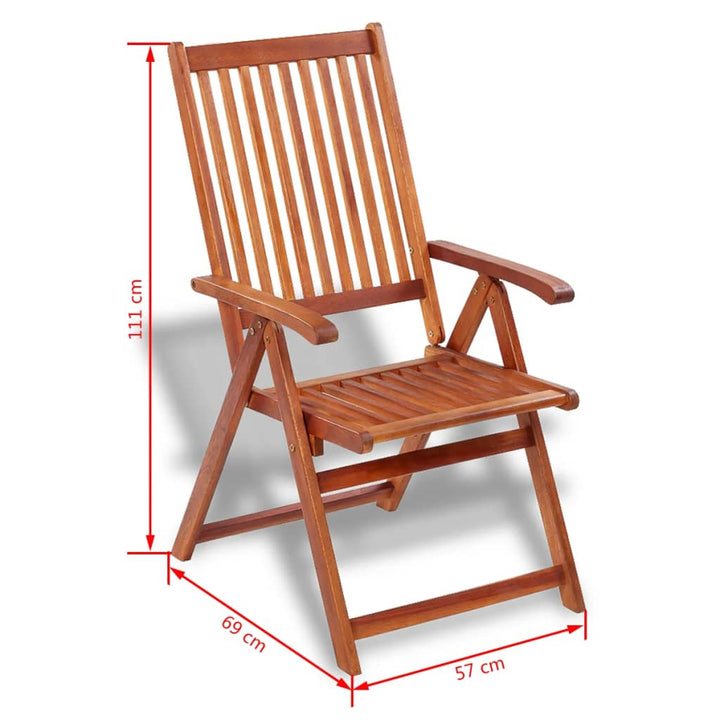 Matgrupp För Trädgården 7 Delar Akaciaträ