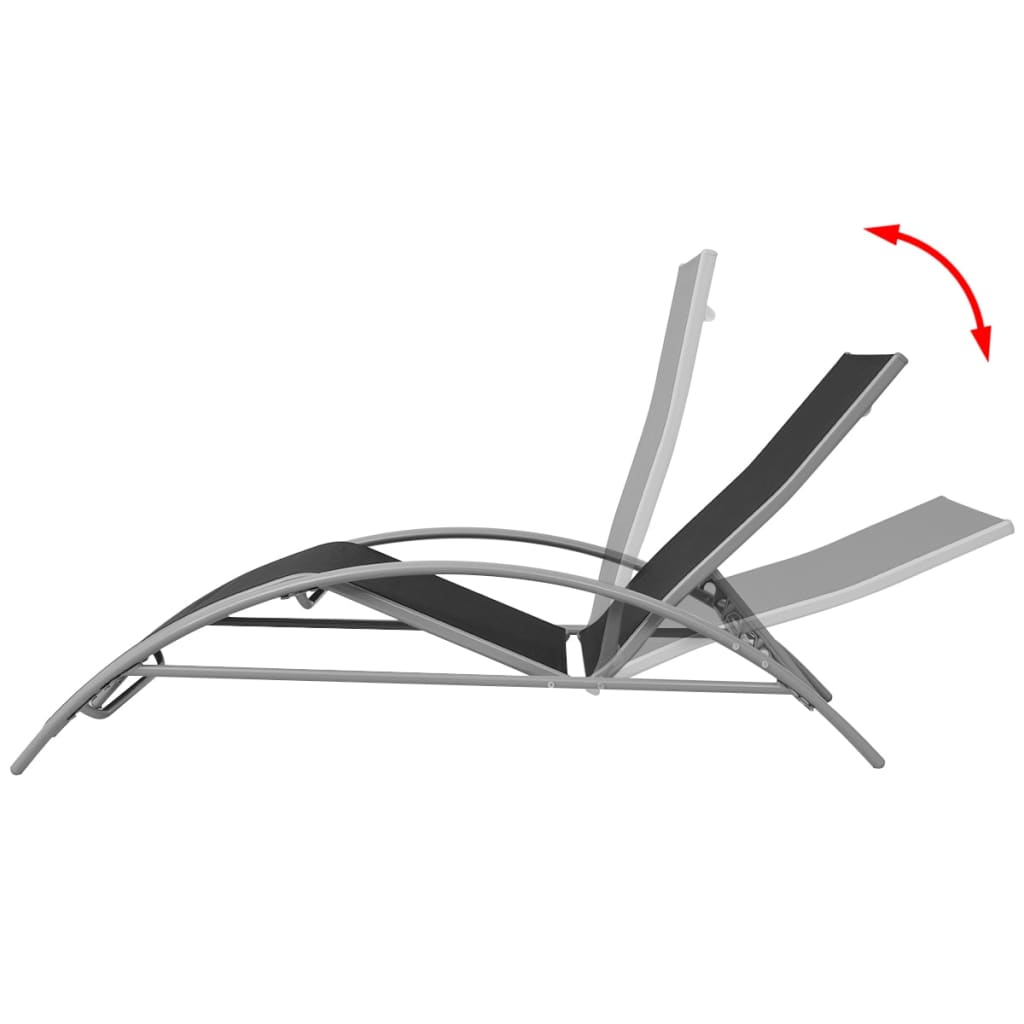 Solsäng Aluminium Svart