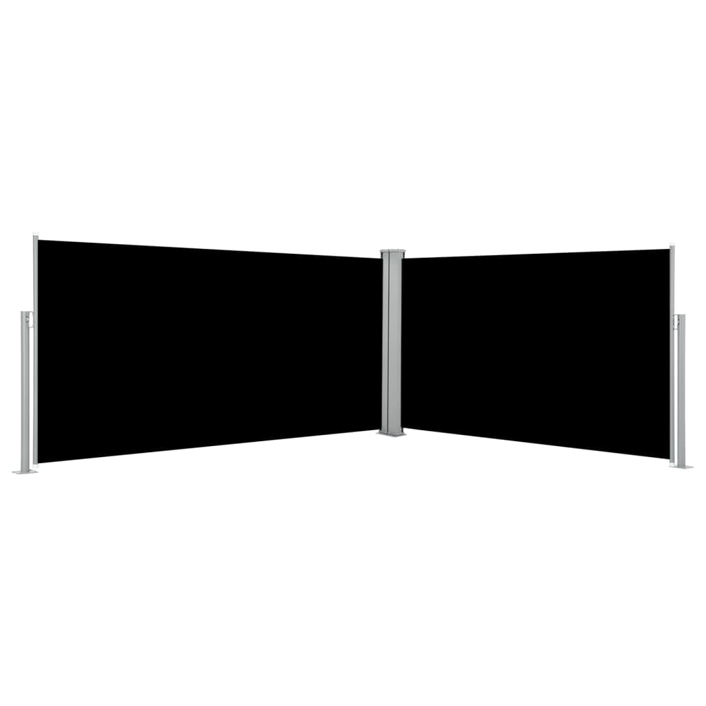 Infällbar Sidomarkis Svart 160X600 Cm