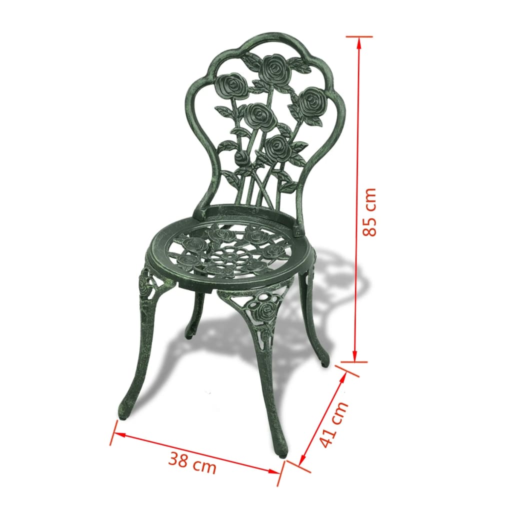 Caféset 3 Delar Gjuten Aluminium
