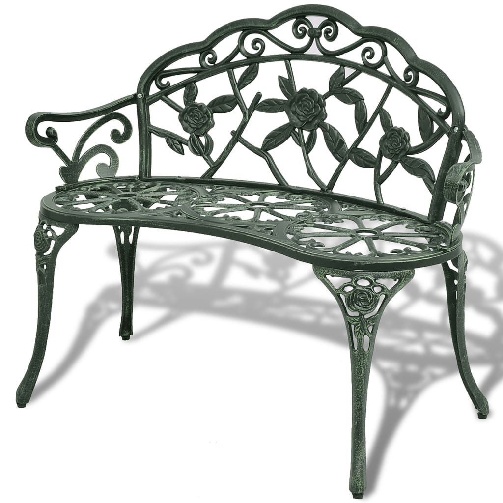 Trädgårdsbänk 100 Cm Gjuten Aluminium