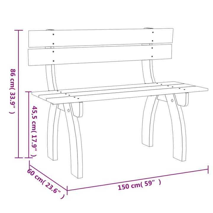 Trädgårdsbänk 150 Cm Impregnerad Furu