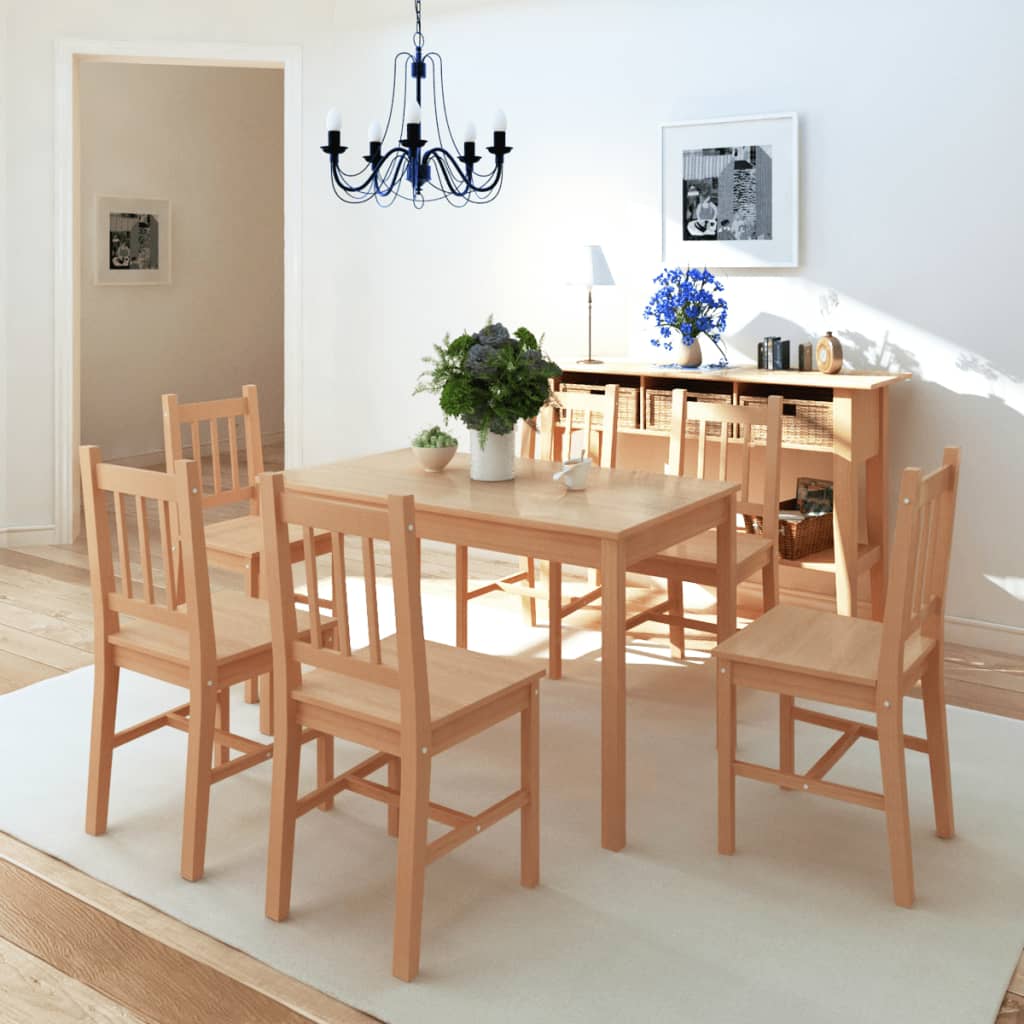 Matbord Och Stolar 3 Delar Furu