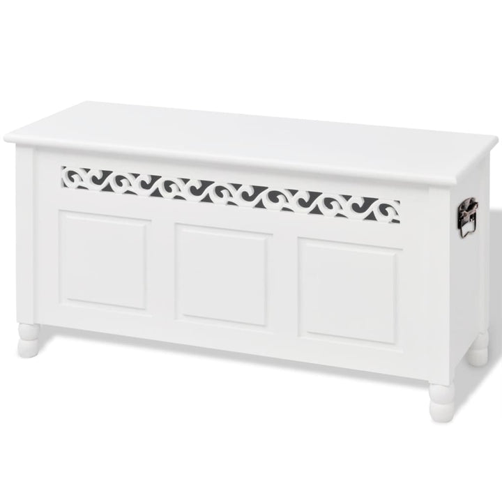 Förvaringsbänk Barockstil Mdf Vit