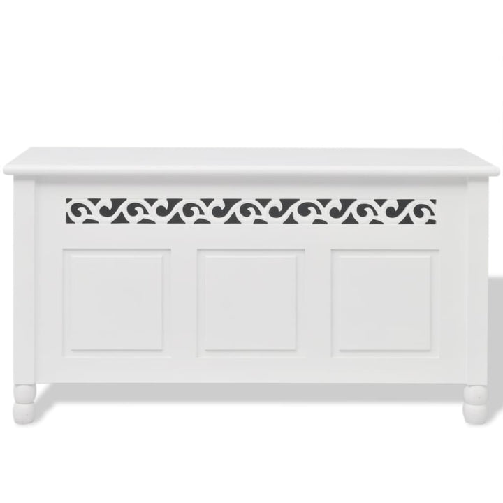 Förvaringsbänk Barockstil Mdf Vit