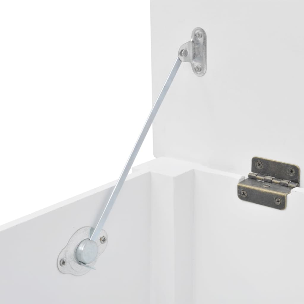 Förvaringsbänk Barockstil Mdf Vit