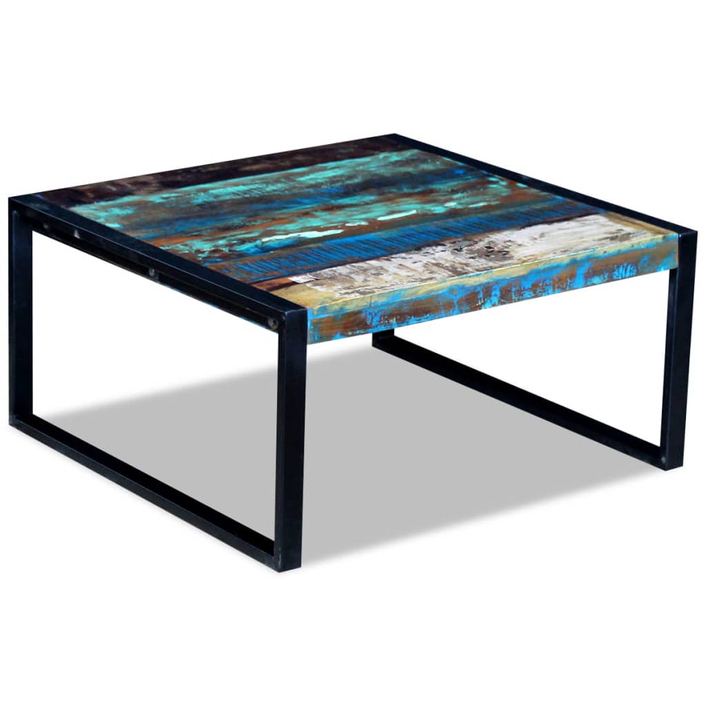 Soffbord Återvunnet Massivt Trä 80X80X40 Cm