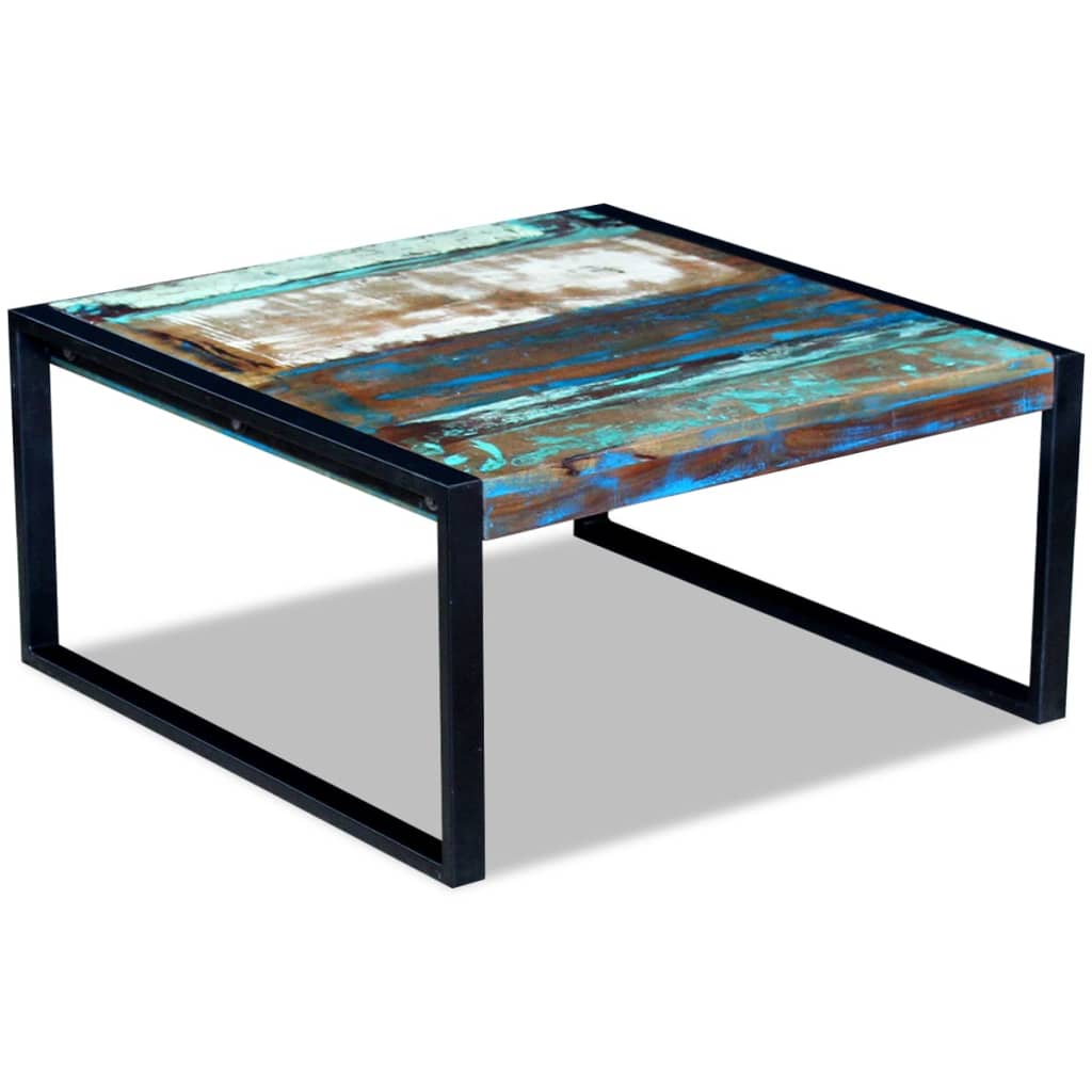 Soffbord Återvunnet Massivt Trä 80X80X40 Cm
