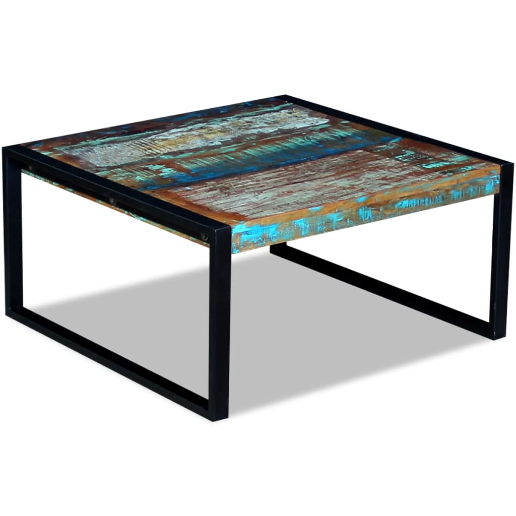 Soffbord Återvunnet Massivt Trä 80X80X40 Cm