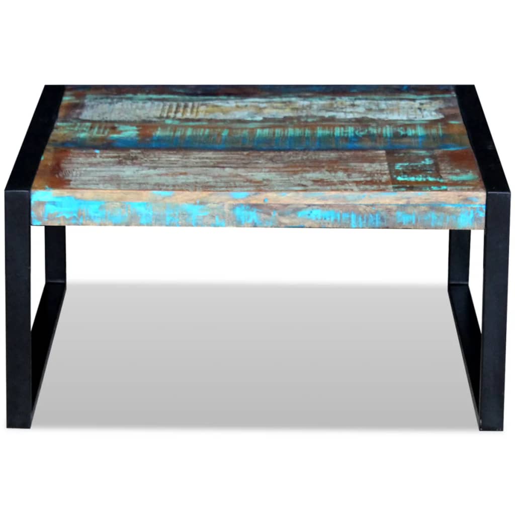 Soffbord Återvunnet Massivt Trä 80X80X40 Cm