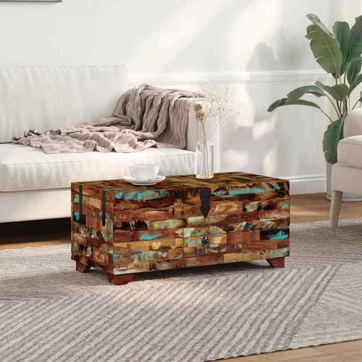 Soffbord Massivt Mangoträ 80X40X35 Cm