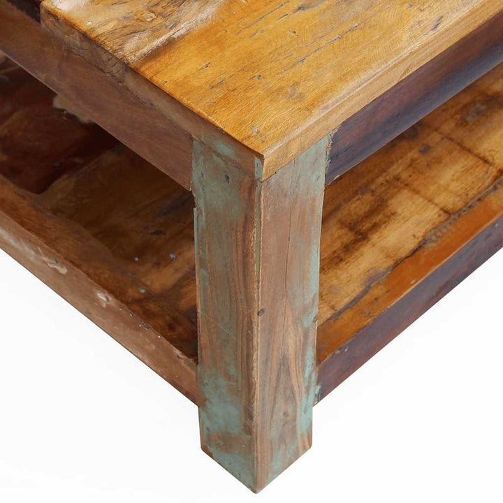 Soffbord Massivt Återvunnet Trä 90X45X35 Cm