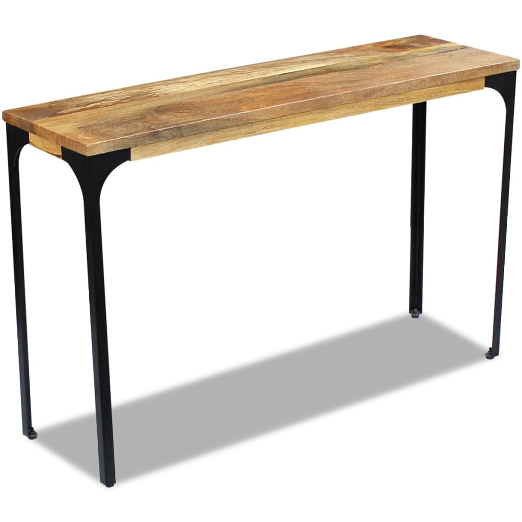 Konsolbord 110X35X76 Cm Massivt Mangoträ Och Järn