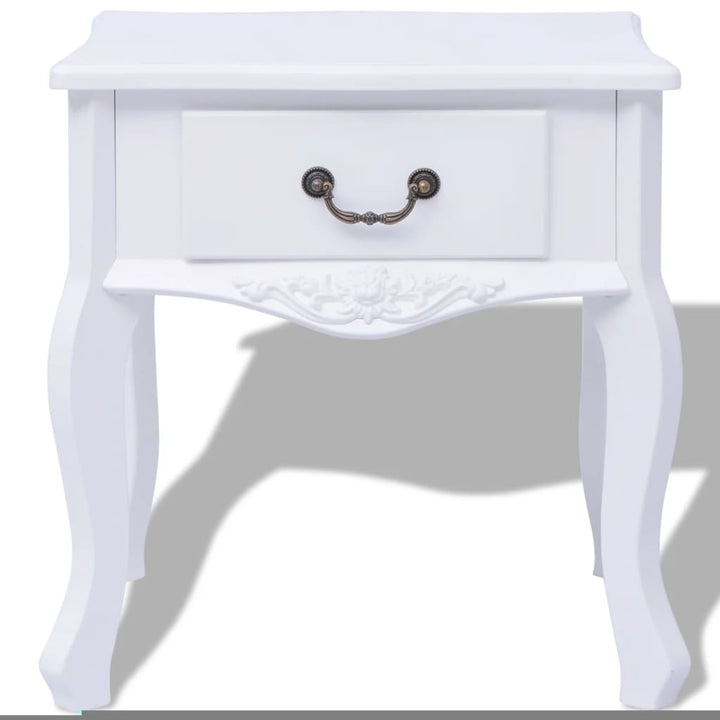 Sängbord 2 St Mdf Vit