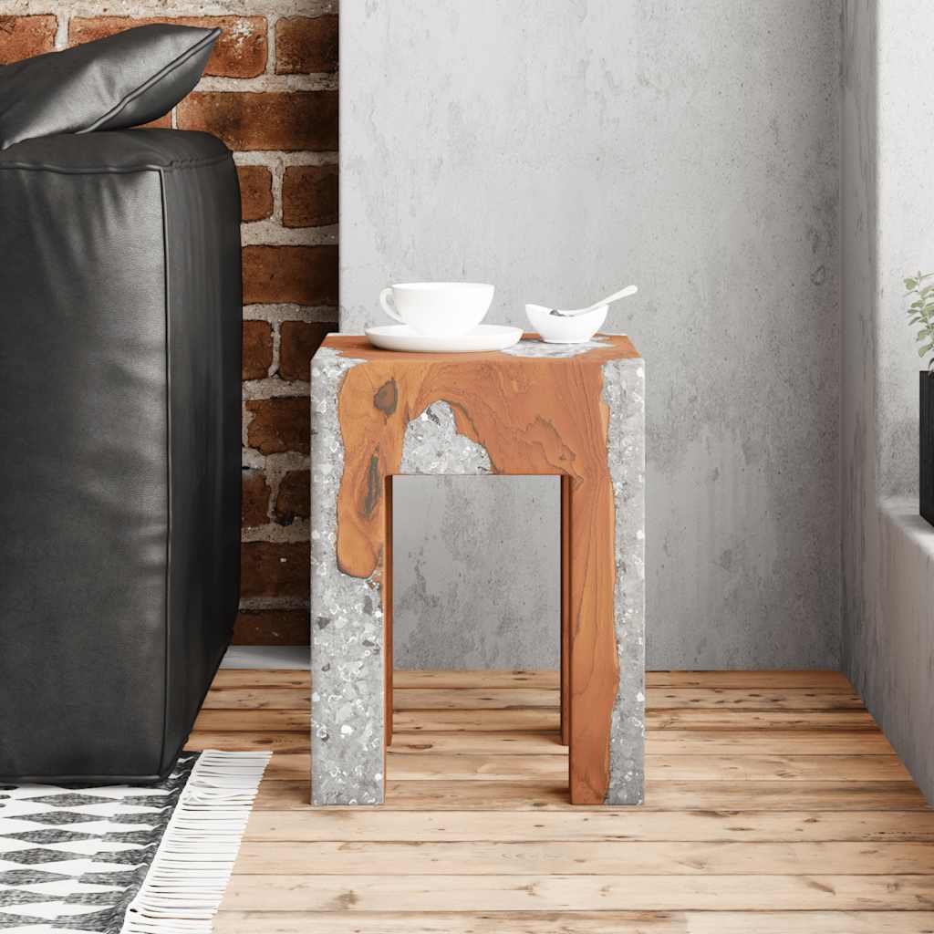 Pall Massivt Teakträ Och Harts