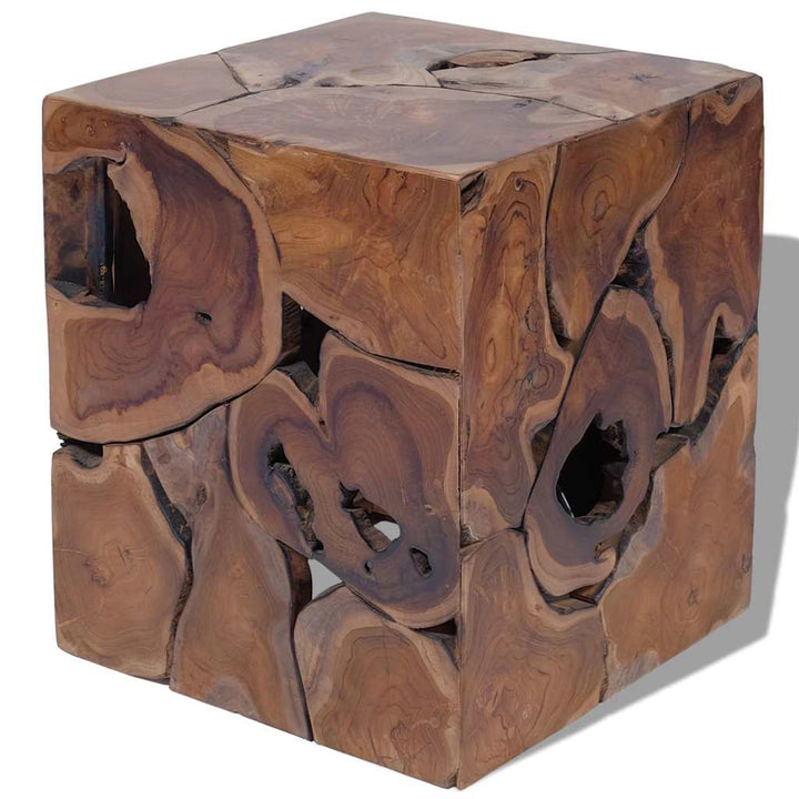 Pall Brun 40X40X45 Cm Massivt Teakträ