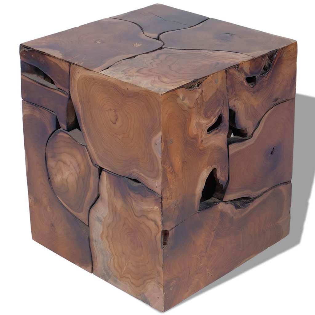 Pall Brun 40X40X45 Cm Massivt Teakträ