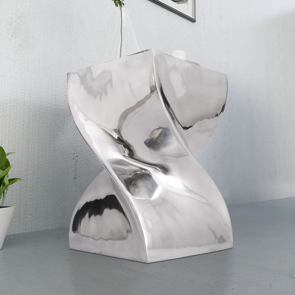 Pall/Sidobord Vriden Form Aluminium Silver