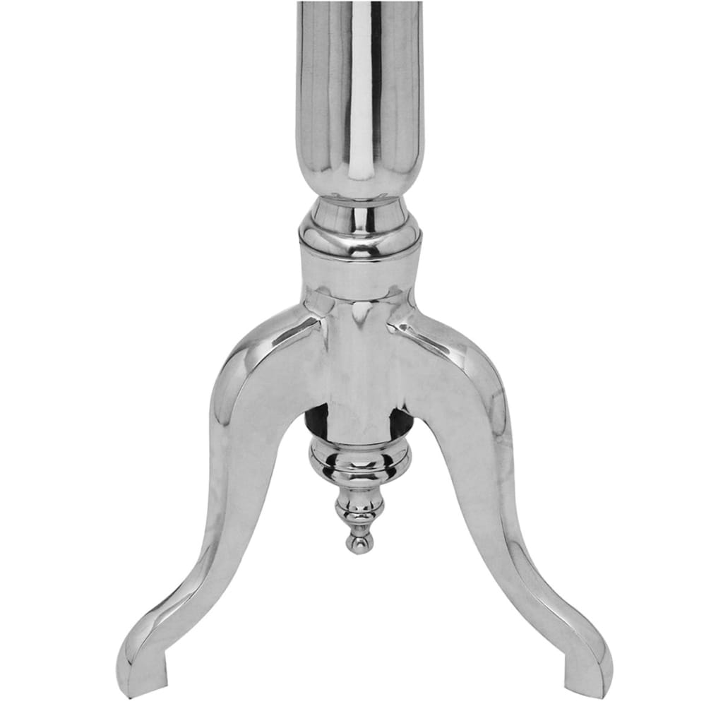 Runt Sidobord Aluminium Silver
