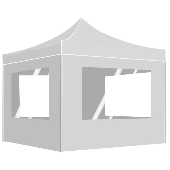 Hopfällbart Partytält Med Väggar Aluminium 4,5X3 M