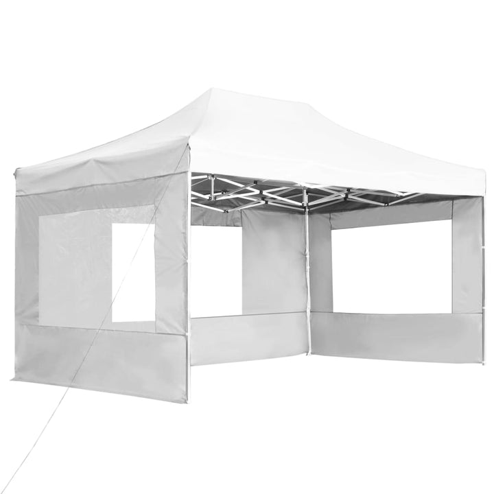 Hopfällbart Partytält Med Väggar Aluminium 4,5X3 M