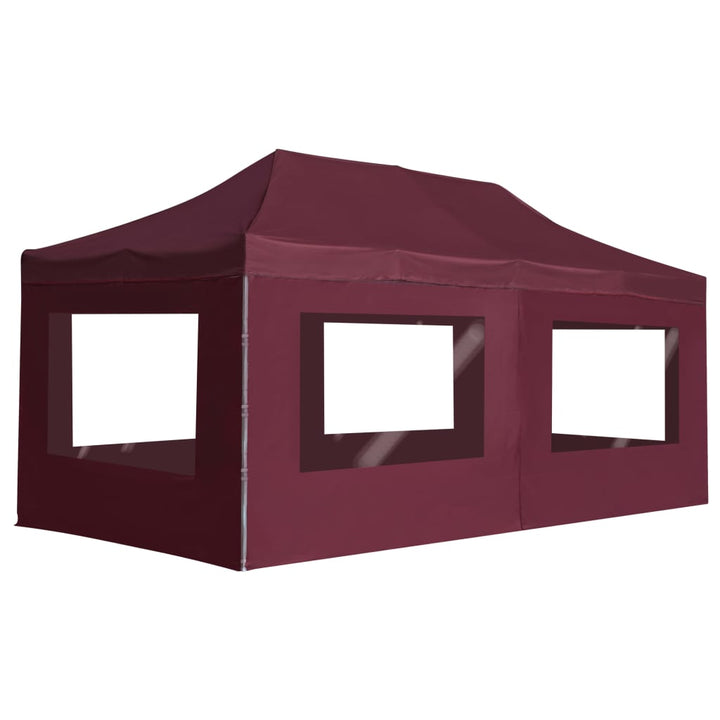 Hopfällbart Partytält Med Väggar Aluminium 4,5X3 M